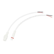 Соединительный кабель (2pin) герметичный (IP67) 2х0.35 мм² белый REXANT 11-9320