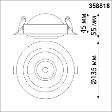 Встраиваемый светодиодный светильник Novotech Spot Gesso 358818 3