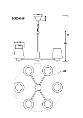 Подвесная люстра MyFar Mark MR2341-6P 1