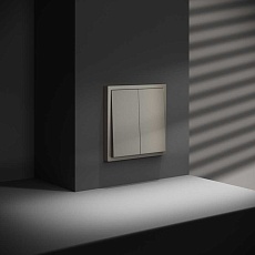 Перекрестный переключатель встраиваемый Voltum S70 двухклавишный 10А, (шелк) VLS020504 4