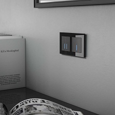 Сенсорный выключатель одноклавишный Wi-Fi Werkel с подсветкой черный W4510108 4690389171253 1