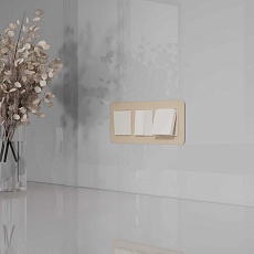 Розетка влагозащищенная с заземдением с защитной крышкой и шторками Werkel слоновая кость W1171203 4690389213151 2