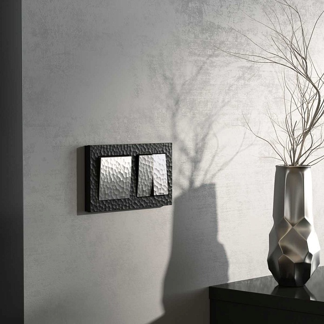 Выключатель Werkel Hammer двухклавишный серебряный W1220006 4690389162299 Фото № 2