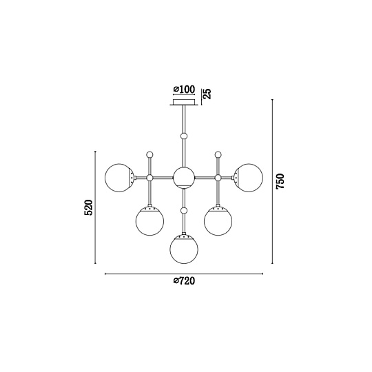 Подвесная люстра Vele Luce Modena VL5014P10 Фото № 4
