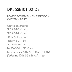 Комплект ременной трековой системы Denkirs Belty Set DK55SET01-02-DB 1