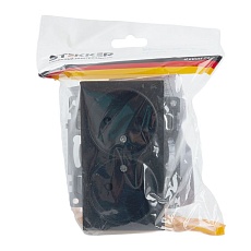 Розетка двойная 2P Stekker Катрин со шторками черный GLS10-7113-05 39611 3