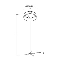 Торшер Divinare Alma 1029/06 PN-11 1