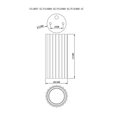 Настенно-потолочный светильник Moderli Cora V11887-1C 1