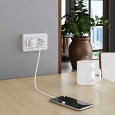 Розетка двойная с заземлением Werkel перламутровый рифленый W1172013 4690389161070 1