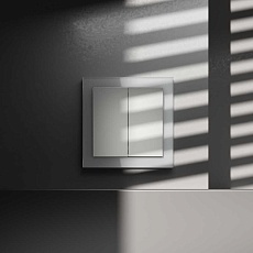 Перекрестный переключатель встраиваемый S70 двухклавишный 10А, (сталь) Voltum VLS020505