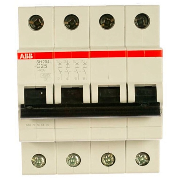 Автоматический выключатель 4-полюсной SH204 C 25 2CDS214001R0254 Фото № 1