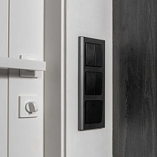 Выключатель Werkel двухклавишный черный матовый W1120008 4690389156700 2