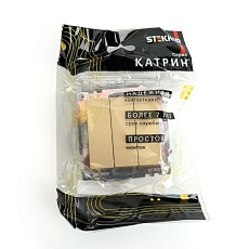 Выключатель трехклавишный Stekker Катрин золото GLS10-7108-08 49219 3