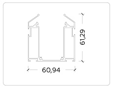 Корпус в натяжной потолок для накладного шинопровода Ambrella Light Track System Magnetic 220V GL1014 1