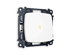 Комплект механизма 1-кл выключателя AMBRELLA VOLT с подсветкой 3200K OMEGA Белый матовый QUANT (OP1220, VM101, G11Y) MO122010