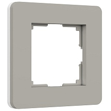 Рамка Werkel Split на 1 пост дымчатый/белый W0013067 4690389206047