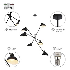 Подвесная люстра Rivoli Adelaide 4103-306 Б0055676 2