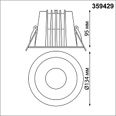 Встраиваемый светодиодный светильник Novotech Spot Lang 359429 1
