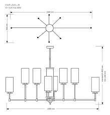 Подвесная люстра KUTEK MOOD Empoli EMP-ZWL-8(Z) 1