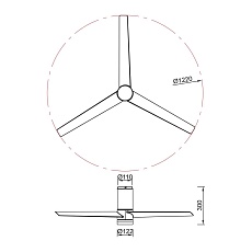 Люстра потолочная-вентилятор Mantra UP DOWN 9062 1