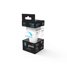 Лампа светодиодная диммируемая Gauss E27 11W 6500К матовая 102502311-D 1