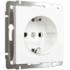 Розетка с заземлением Werkel белый матовый W1171061 4690389184703 2