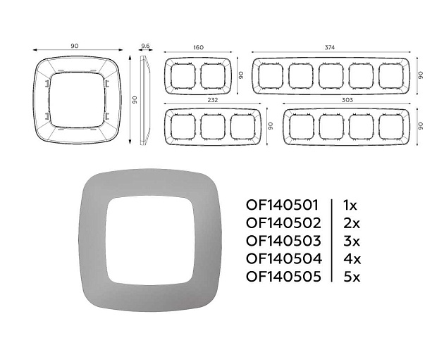 Рамка AMBRELLA VOLT OF140501 изображение 3 Рамка AMBRELLA VOLT OF140501 Фото № 3