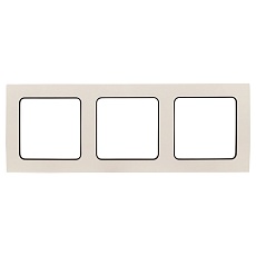 Стокгольм Рамка 3-местная белая с линией цвета черный EKF PROxima EZM-G-304-20