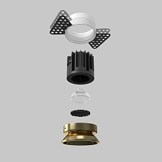 Встраиваемый светодиодный светильник Maytoni Round DL058-7W3K-TRS-BS 2