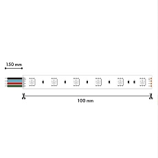 Лента светодиодная 5M SMD2835RGB 27W/m RGB+W+W IP20 Favourite 2001-82720