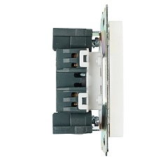 Розетка 2P Stekker Катрин со шторками белый GLS10-7109-01 39303 4