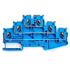 Зажим пружинный, 6-проводной проходной ЗНИ - 2,5 ,JXB PT 2,5, синий LD579-2-25 49256 1