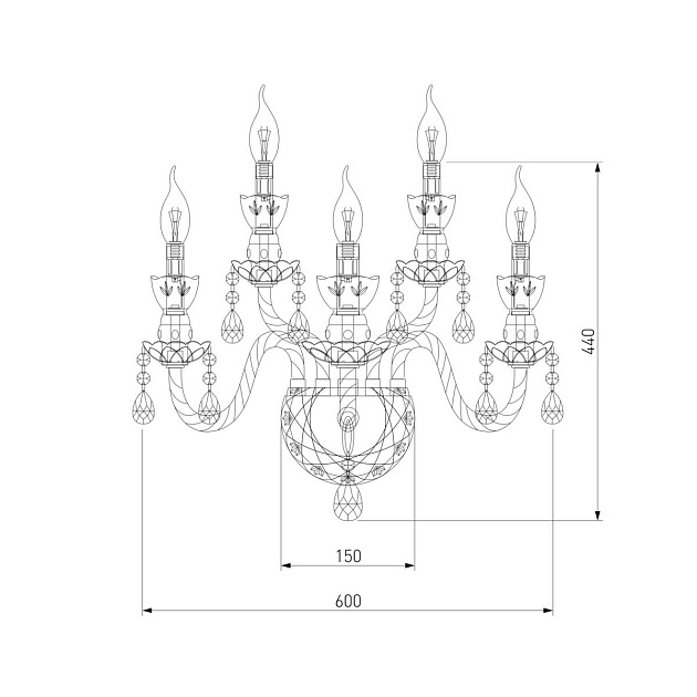Бра Bogates 520/3+2 Strotskis Фото № 2