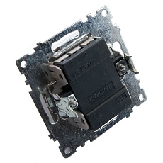 Выключатель двухклавишный Stekker Катрин с подсветкой шампань GLS10-7102-02 39593 5