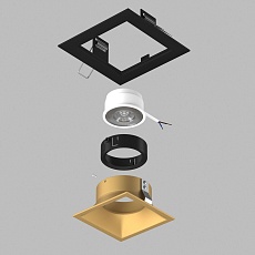 Комплект со светильником Lightstar Domino Quadro (214517+214503+214007) D51703BMOD 3