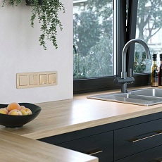 Выключатель одноклавишный проходной Werkel шампань W1112011 4690389157103 3