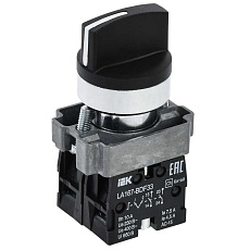 Переключатель LA167-BDF33 на 3 положения 2з черный IEK BSW20-BDF33-4-24-67-3-K02