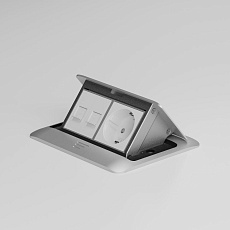 Модульная розетка с заземлением и шторками Werkel белый W1171160 4690389211744 3