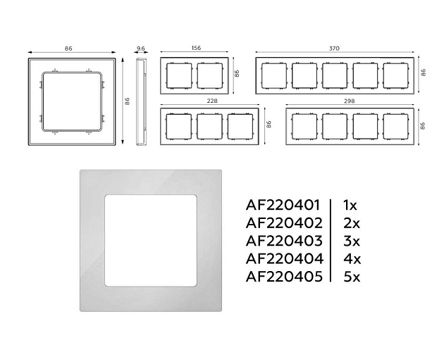 Рамка AMBRELLA VOLT AF220401 Фото № 3