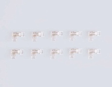 Соединитель угловой AMBRELLA LIGHT ILLUMINATION COB 12/24V для лент 5mm (2 конт.) (10шт. в комплекте) GS6841 1