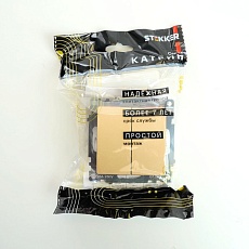 Переключатель двухклавишный Stekker Катрин золото GLS10-7107-08 49220 1