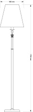 Напольный светильник KUTEK MERANO ABAŻUR MER-LS-1(P/A) 1
