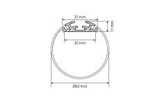 Профиль с рассеивателем Arlight SL-ROUND-D60-2500 ANOD+OPAL 020474 1