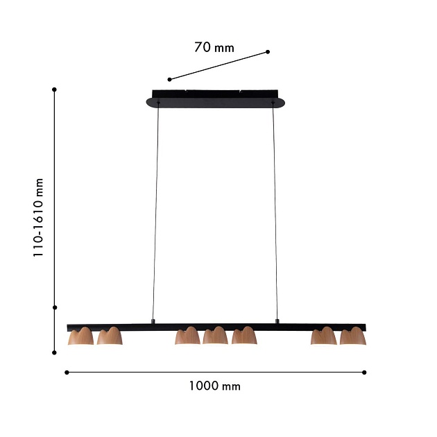 Подвесная светодиодная люстра Favourite Interline 4266-7P Фото № 2