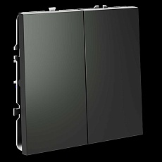 Перекрестный переключатель встраиваемый S70 двухклавишный 10А (титан) Voltum VLS020506