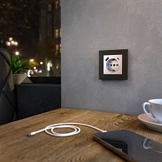 Рамка Werkel Aluminium на 1 пост черный алюминий W0011708 4690389157981 2