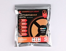 Светодиодная лента Ambrella Light 20W/m 204LED/m 2835SMD теплый белый 5M GS3601 3