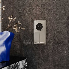 Терморегулятор электронный Voltum S70 с индикацией и датчиком, для теплого пола, (шелк) VLS070104 5