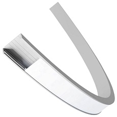 Профиль гибкий накладной с рассеивателем серебро 2м. Apeyron 08-35