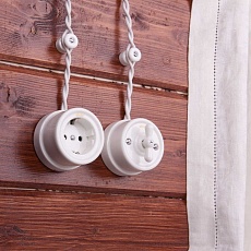 Ретро кабель Werkel витой двухжильный 2,5 мм белый W6452601 4690389165788 2